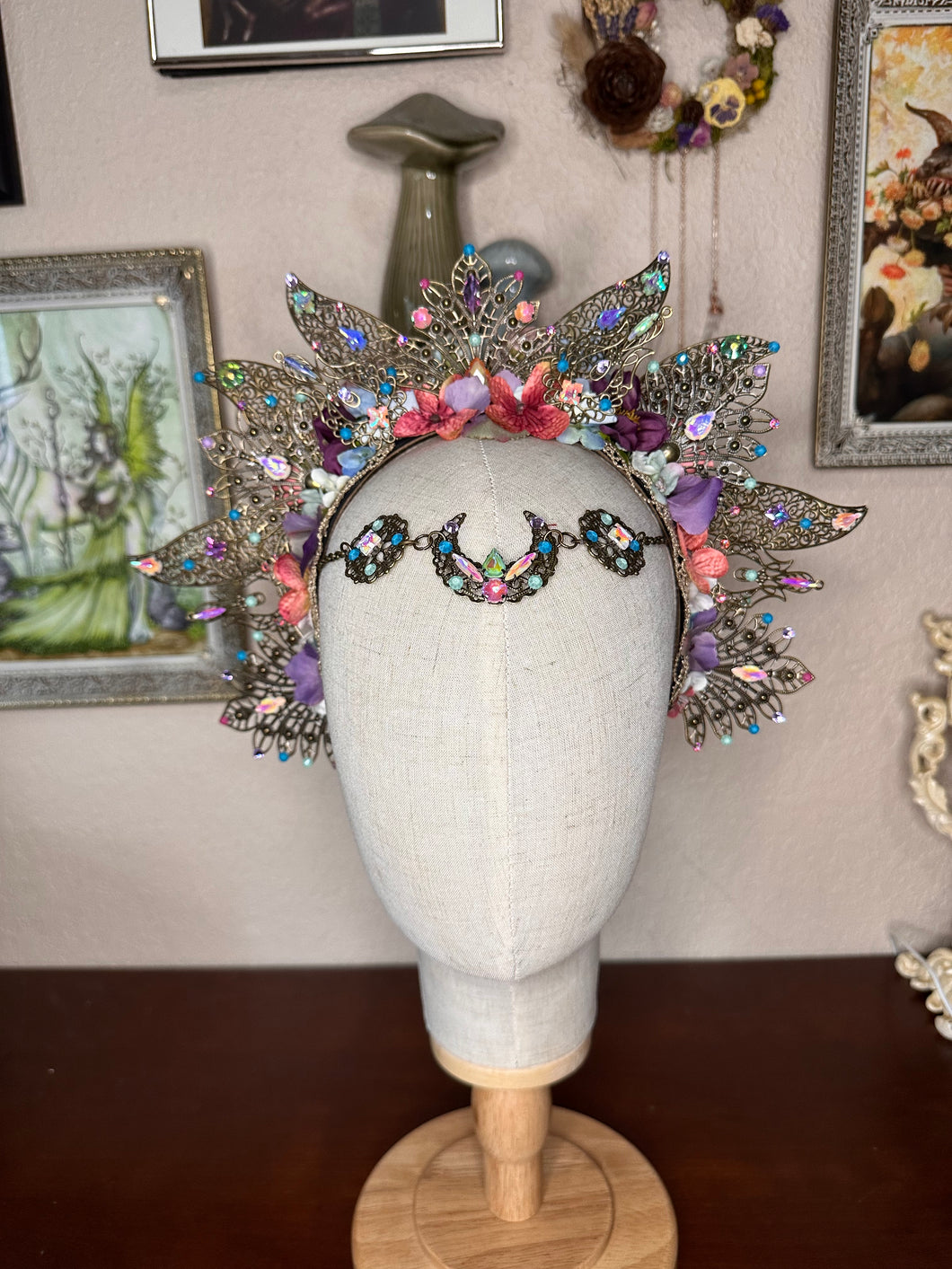 Spring Fairy Filigree Crown and Headchain