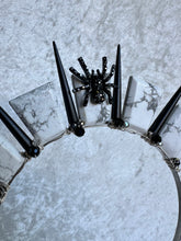Load image into Gallery viewer, Spiky Sparkle Spider Howlite Crown