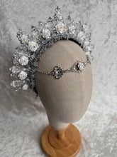 Load image into Gallery viewer, Crystal Rose Halo &amp; Headchain

