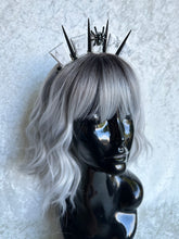 Load image into Gallery viewer, Spiky Sparkle Spider Howlite Crown