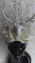 Load and play video in Gallery viewer, Winter White Stag Crown