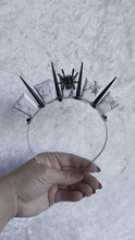 Load and play video in Gallery viewer, Spiky Sparkle Spider Howlite Crown