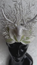 Load and play video in Gallery viewer, Winter White Stag Crown
